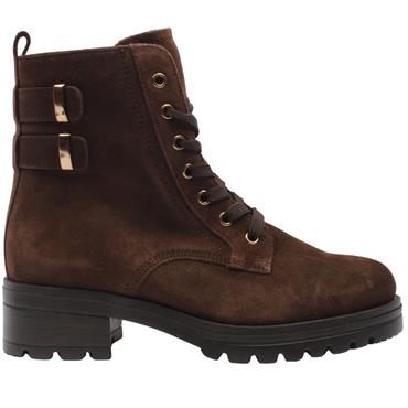 GABOR 802702 LACED BOOT - BROWN SUEDE